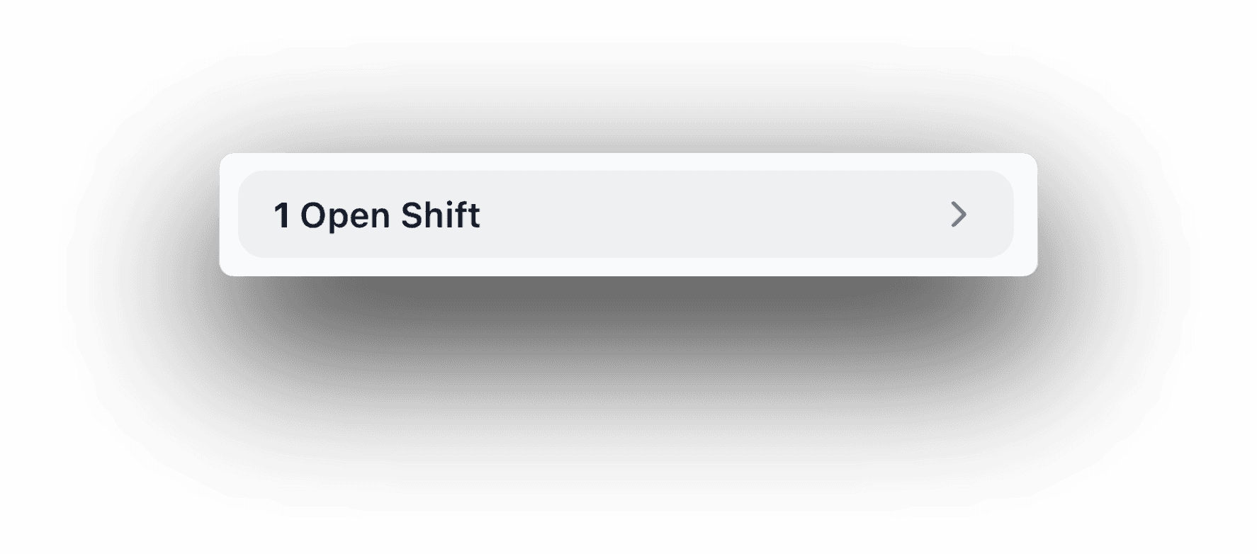 Zoomed 1 Open Shift banner that opens the list of claimable shifts